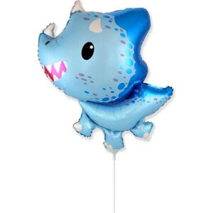 Flexmetal Fóliový balónek 14" FX - Baby Triceratops (modrý)