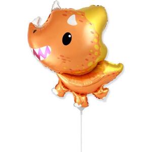 Flexmetal Fóliový balónek 14" FX - Baby Triceratops (oranžový)