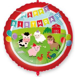 Procos Fóliový balónek 18" "Všechno nejlepší k narozeninám na farmě