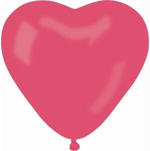 CR17 pastelové balónky srdce velké - červené 05/ 50 ks.