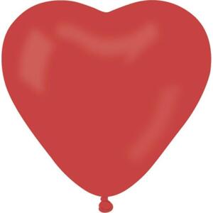 CR6 pastelové balónky srdce malé - tmavě červené 45/100 ks.