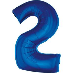 Godan / balloons Fóliový balónek "Digit 2", modrý, 92 cm