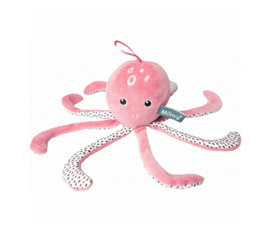 Hencz Toys Edukační hračka šustík Chobotnice - velvet růžová