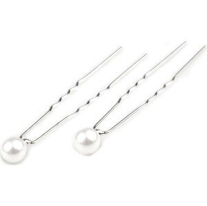 Vlásenka s perlou Ø8 mm Varianta: 1 bílá perleť, Balení: 20 ks