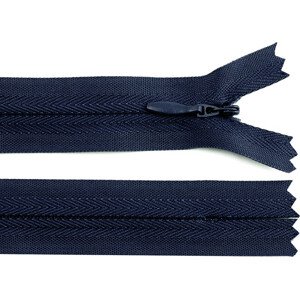 Spirálový zip skrytý No 3 délka 30 cm Varianta: 330 modrá tmavá, Balení: 1 ks