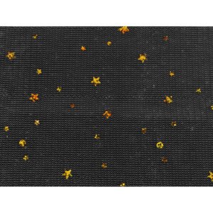 Oděvní / dekorační tyl s hvězdičkami s hologramem Varianta: 6 černá zlatá, Balení: 1 m