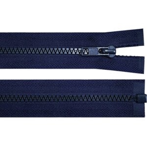 Kostěný zip šíře 5 mm délka 90 cm bundový Varianta: 330 modrá tmavá, Balení: 1 ks