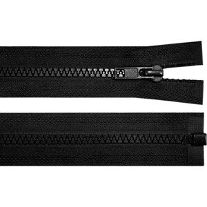Kostěný zip šíře 5 mm délka 100 cm bundový Varianta: 322 černá, Balení: 1 ks