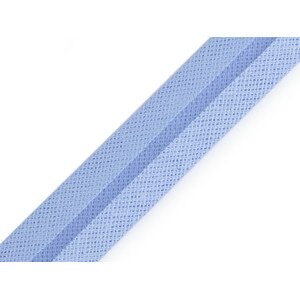 Šikmý proužek bavlněný šíře 20 mm zažehlený Varianta: 3 / 15 modrá světlá, Balení: 1 m
