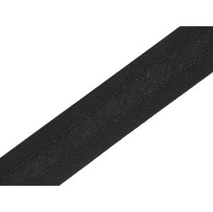 Šikmý proužek bavlněný šíře 30 mm zažehlený Varianta: 2 (21) černá, Balení: 1 m