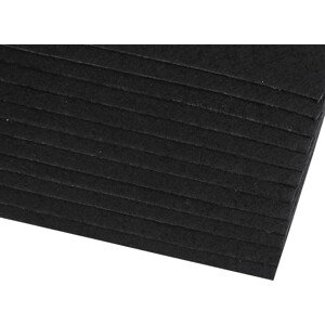 Látková dekorativní plsť / filc soft 30x30 cm Varianta: 3 černá, Balení: 12 ks