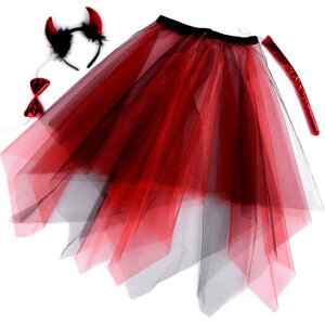 Karnevalový kostým čertice dívčí Varianta: vel 140 červená, Balení: 1 sada