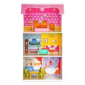 Dřevěný domeček pro panenky ECO TOYS - Slunečná rezidence