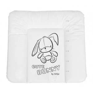 Přebalovací podložka, měkká, Cute Bunny, 85 x 72 cm, bílá, Nellys
