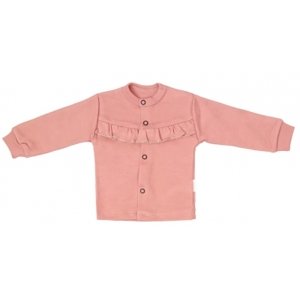 Mamatti Novorozenecká bavlněná košilka, kabátek, New minnie - pudrová, vel. 50 (0-1m)