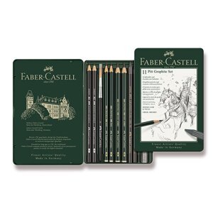 Grafitová tužka Faber-Castell Pitt Monochrome Graphite sada 11 kusů
