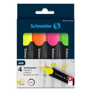 Zvýrazňovač Schneider Job sada 4 barev
