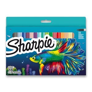 Permanentní popisovač Sharpie Fish sada 18 barev