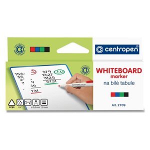 Popisovač na bílé tabule Centropen Whiteboard Marker 2709 sada 4 barev