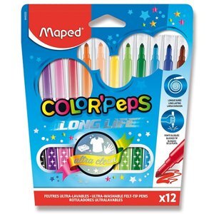 Dětské fixy Maped Color'Peps Long Life 12 barev