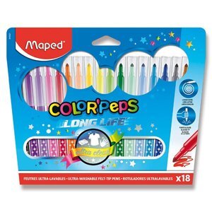 Dětské fixy Maped Color'Peps Long Life 18 barev
