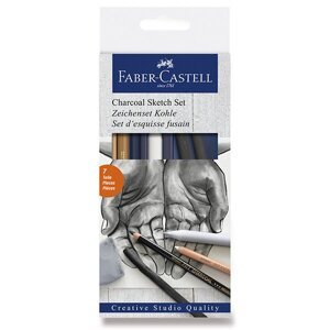 Umělecká sada Faber-Castell Goldfaber Charcoal Sketch sada 7 kusů