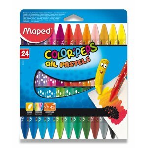 Olejové pastely Maped Color'Peps Oil Pastels 24 barev, trojhranné