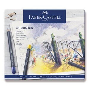 Pastelky Faber-Castell Goldfaber 114748 plechová krabička, 48 barev