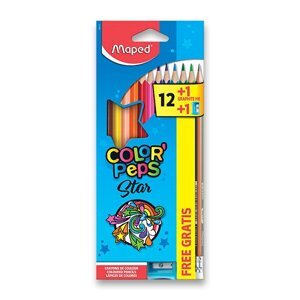 Pastelky Maped Color'Peps 12 barev + ořezávátko a grafitová tužka