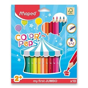 Pastelky Maped Color'Peps Jumbo 18 barev, trojhranné