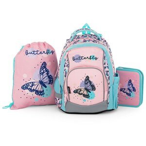 Školní batoh OXY GO s příslušenstvím Motýl