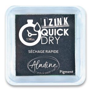 Razítkovací polštářek Aladine Izink Quick Dry černá