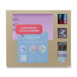 Blok s doplňky Filofax Clipbook Kit Pastel A5 fialová