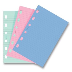 Poznámkový papír, linkovaný, 3 barvy náplň kapesních diářů Filofax