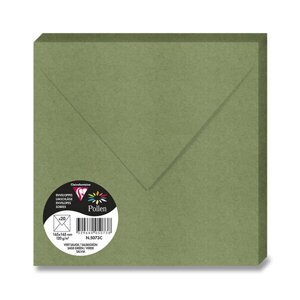 Barevná obálka Clairefontaine tm. zelená, 165 × 165 mm