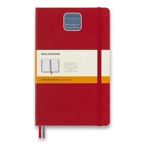 Zápisník Moleskine Expanded - tvrdé desky červený