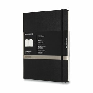 Zápisník Moleskine Professional - tvrdé desky černý, XL