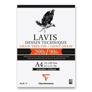 Blok Clairefontaine Lavis Technical drawing A4, 10 listů, 200 g