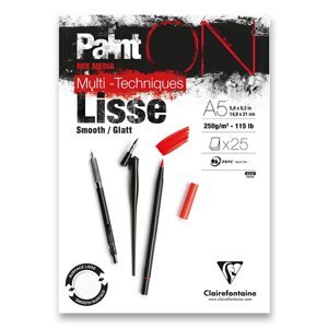Blok Clairefontaine Paint on Smooth A5, 25 listů, 250 g