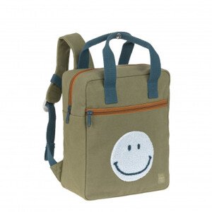 Dětský hranatý batůžek - Green Label Little One & Me Square Backpack Small Gots olive
