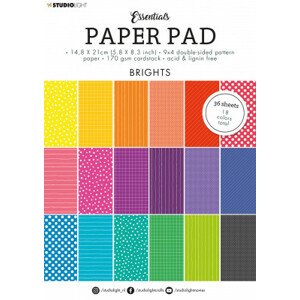 Blok oboustranných vzorovaných papírů A5 – zářivé - 36 listů