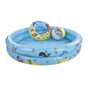 Swim Essentials Playpoolset bazének + plážový míč + plavecký kruh 120 c