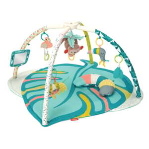Infantino Tělocvična a deka na plazení 4 v 1 Deluxe Twist & Fold Activity s hracím obloukem, tropická barva