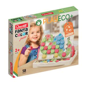 Quercetti Mozaiková hra PlayEco+ z recyklovaného plastu: Fanta Color Junior PlayEco+ (58 dílků).