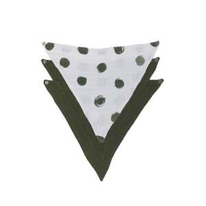 kindsgard Trojúhelníkový šátek kludly 3-pack olivový