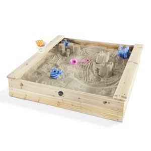 plum ® Čtvercový dětský dřevěný Sand box s lavičkami