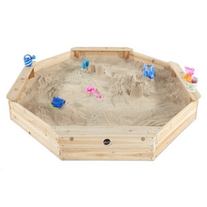 plum ® Obří dětská Sand dřevěná bedna s lavičkami a ochranným krytem