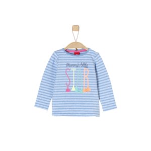 s. Oliver Girls tričko Mummy´s little STAR s dlouhým rukávem light modré stripes