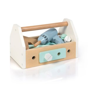 MUSTERKIND Fagus toolbox, white / blue / mint