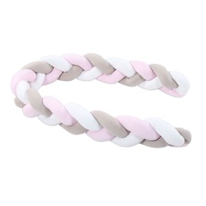 babybay ® Hadí hadí vzor pletený bílý / béžový / růžový 200 cm